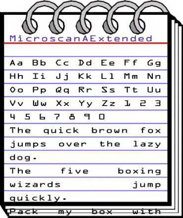 MicroscanAExtended Regular animated font preview MicroscanAExtended Regular animated font preview