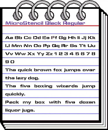 MicroStencil-Black Regular animated font preview MicroStencil-Black Regular animated font preview