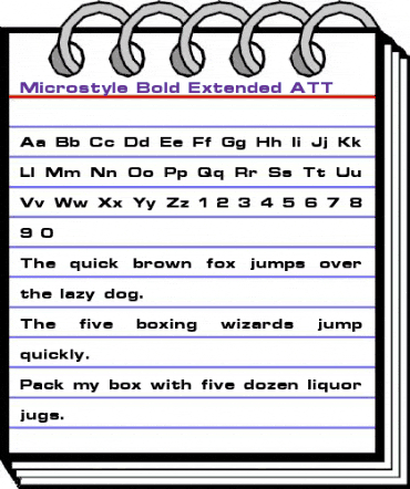 Microstyle Bold Extended ATT Regular animated font preview Microstyle Bold Extended ATT Regular animated font preview