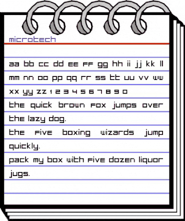 MicroTech Regular animated font preview MicroTech Regular animated font preview