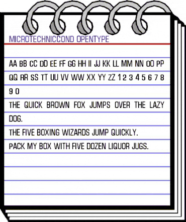 Micro TechnicCond animated font preview Micro TechnicCond animated font preview