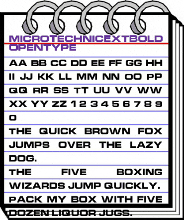 Micro TechnicExtBold animated font preview Micro TechnicExtBold animated font preview