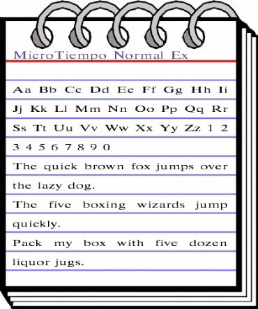 MicroTiempo-Normal Ex Regular animated font preview MicroTiempo-Normal Ex Regular animated font preview