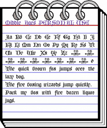 Middle Ages PERSONAL USE Regular animated font preview Middle Ages PERSONAL USE Regular animated font preview