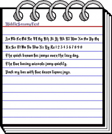 MiddleSaxonyText Regular animated font preview MiddleSaxonyText Regular animated font preview