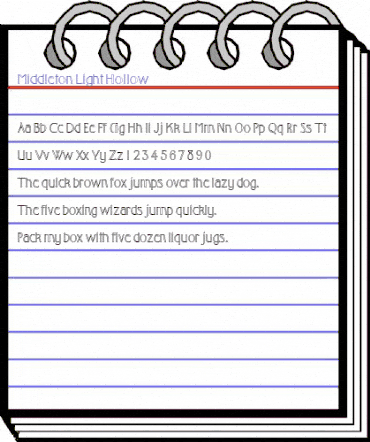 Middleton-Light Hollow Regular animated font preview