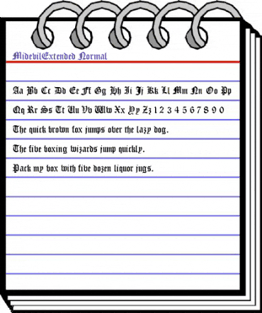 MidevilExtended Normal animated font preview MidevilExtended Normal animated font preview