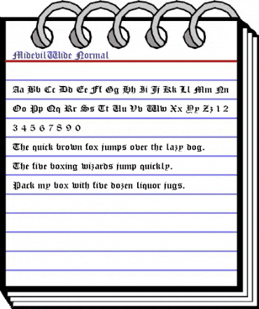 MidevilWide Normal animated font preview MidevilWide Normal animated font preview