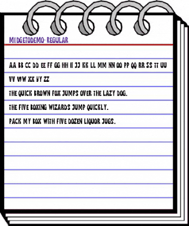 Midgeto DEMO Regular animated font preview