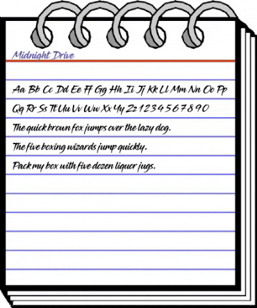 Midnight Drive Regular animated font preview Midnight Drive Regular animated font preview