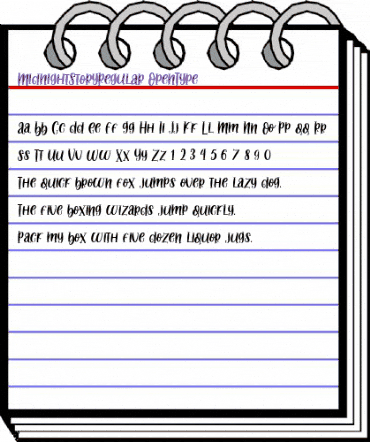 Midnight Story Regular animated font preview Midnight Story Regular animated font preview