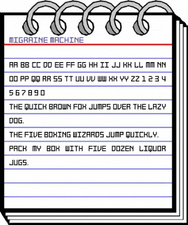Migraine Machine Regular animated font preview Migraine Machine Regular animated font preview