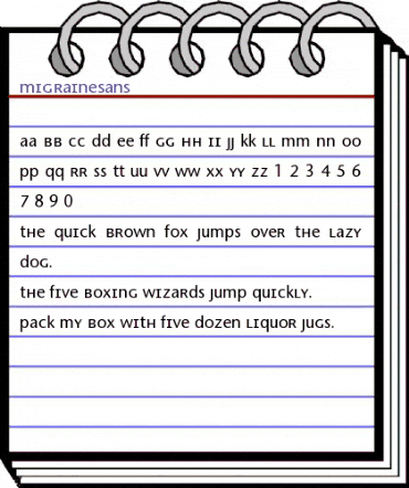 MigraineSans Regular animated font preview MigraineSans Regular animated font preview
