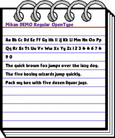 Mikan DEMO Regular animated font preview Mikan DEMO Regular animated font preview