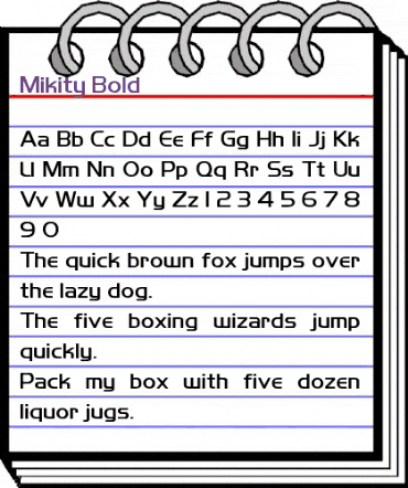Mikity Bold animated font preview