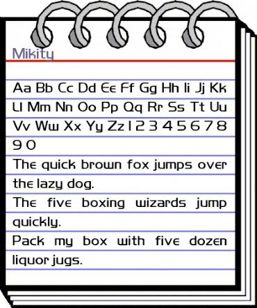 Mikity Regular animated font preview