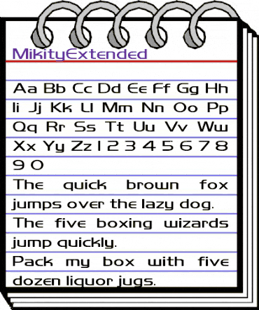 MikityExtended Regular animated font preview