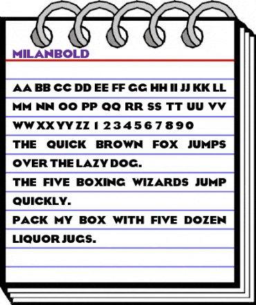 MilanBold Regular animated font preview MilanBold Regular animated font preview