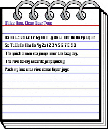 Miles Hunt Clean Regular animated font preview Miles Hunt Clean Regular animated font preview
