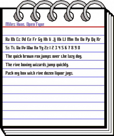 Miles Hunt Regular animated font preview