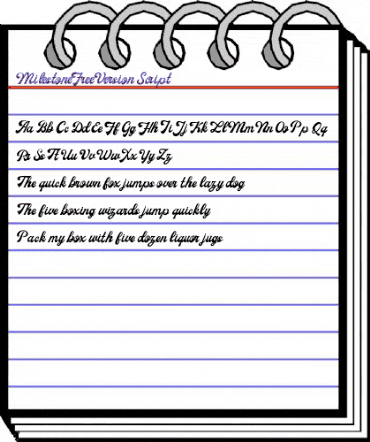 Milestone Free Version Script animated font preview Milestone Free Version Script animated font preview