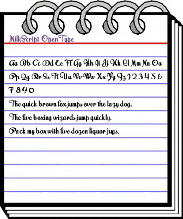 Milk Script Regular animated font preview Milk Script Regular animated font preview