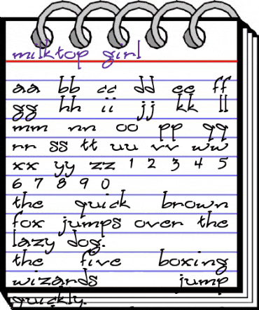 Milktop Girl Regular animated font preview Milktop Girl Regular animated font preview