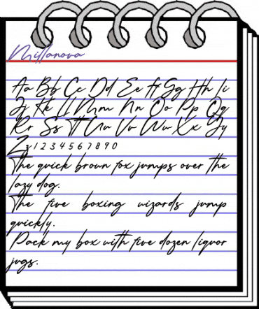 Millanova Regular animated font preview Millanova Regular animated font preview