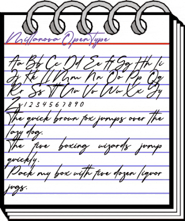Millanova Regular animated font preview Millanova Regular animated font preview