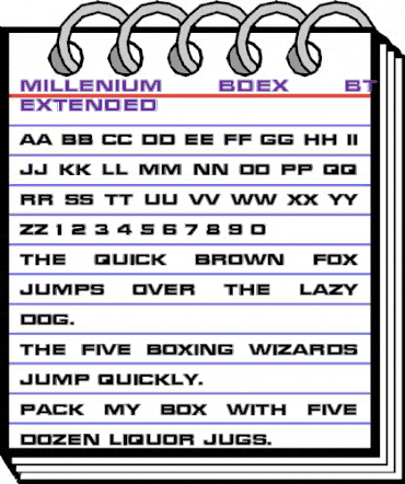 Millenium BdEx BT Bold Extended animated font preview Millenium BdEx BT Bold Extended animated font preview