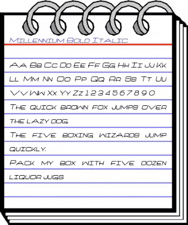 Millennium Bold Italic animated font preview Millennium Bold Italic animated font preview