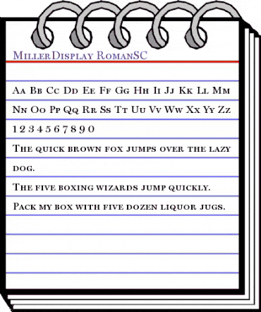 MillerDisplay Regular animated font preview
