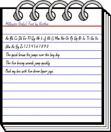 Milloyste Italic animated font preview Milloyste Italic animated font preview