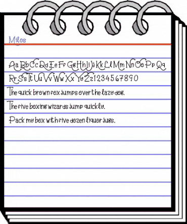 Milos Regular animated font preview