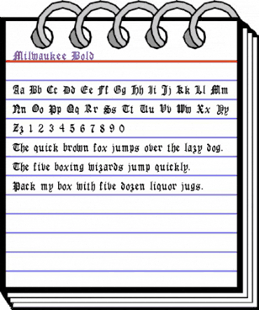Milwaukee Bold Regular animated font preview