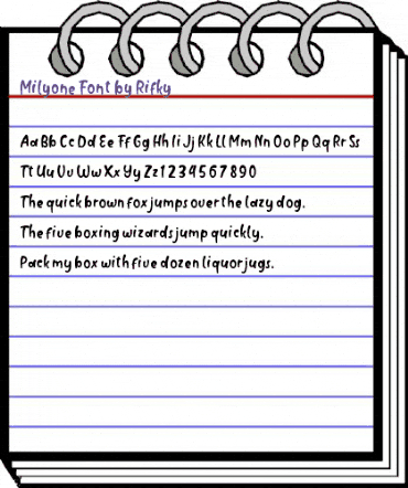 Milyone Regular animated font preview Milyone Regular animated font preview