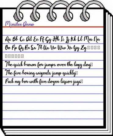Mimitee Demo Regular animated font preview Mimitee Demo Regular animated font preview