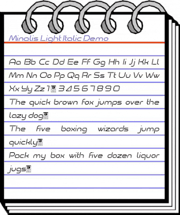Minalis_Demo Light Italic animated font preview Minalis_Demo Light Italic animated font preview