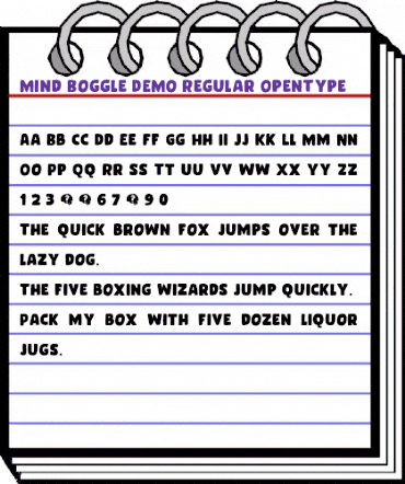 Mind Boggle DEMO Regular animated font preview