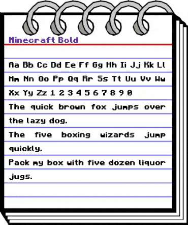 Minecraft Bold animated font preview Minecraft Bold animated font preview