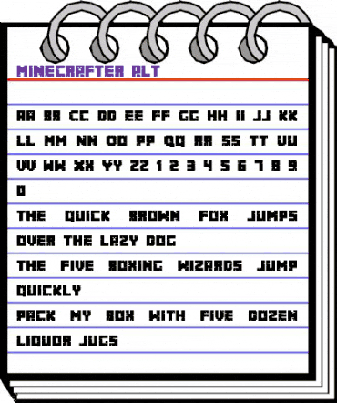 Minecrafter Alt Regular animated font preview