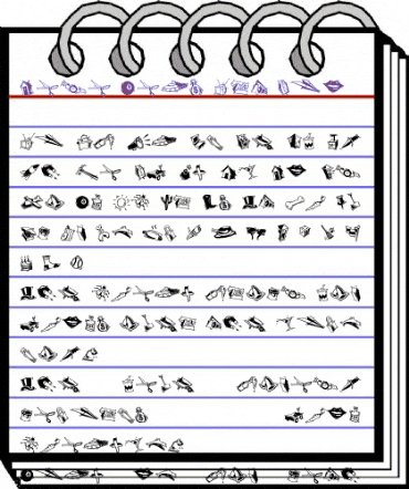 Mini Pics Art Jam Regular animated font preview