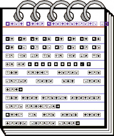 Mini Pics Directional SA animated font preview Mini Pics Directional SA animated font preview