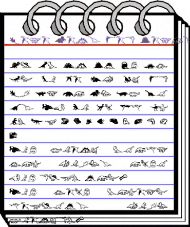 Mini Pics Lil Dinos animated font preview Mini Pics Lil Dinos animated font preview