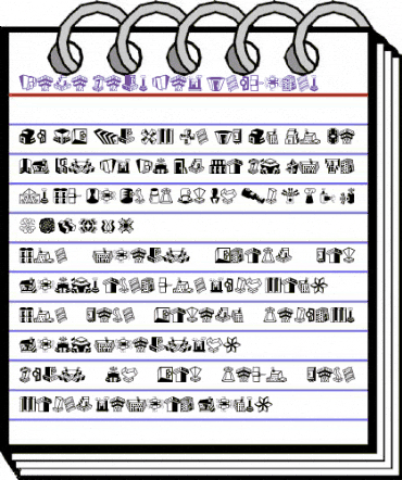 Mini Pics Lil Features Regular animated font preview Mini Pics Lil Features Regular animated font preview