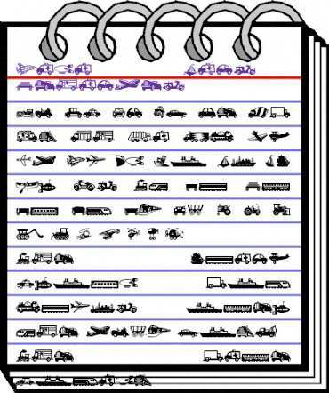 Mini Pics Lil Vehicles Regular animated font preview Mini Pics Lil Vehicles Regular animated font preview
