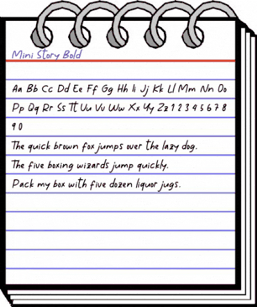 Mini Story Bold animated font preview Mini Story Bold animated font preview