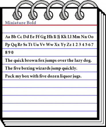 Miniature Bold animated font preview Miniature Bold animated font preview