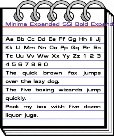 Minima Expanded SSi Bold Expanded animated font preview Minima Expanded SSi Bold Expanded animated font preview