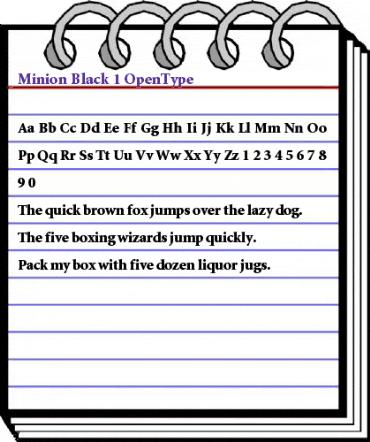 Minion Black animated font preview Minion Black animated font preview